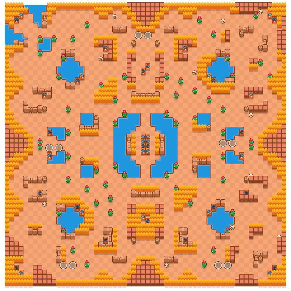 Acid Lakes Brawl Stars map