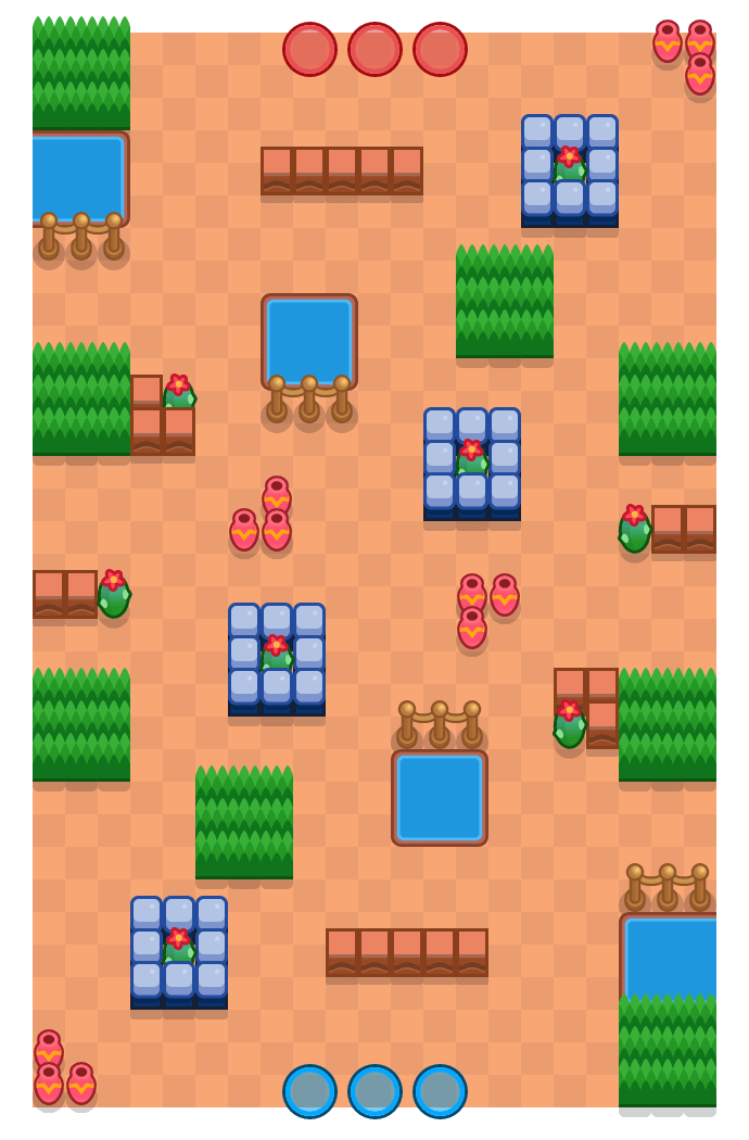 Foursquare Fortress Brawl Stars map