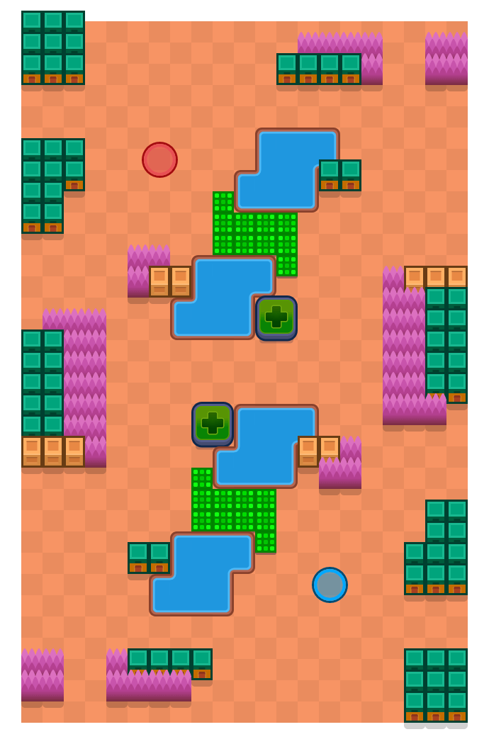 Swimming Skills Brawl Stars map