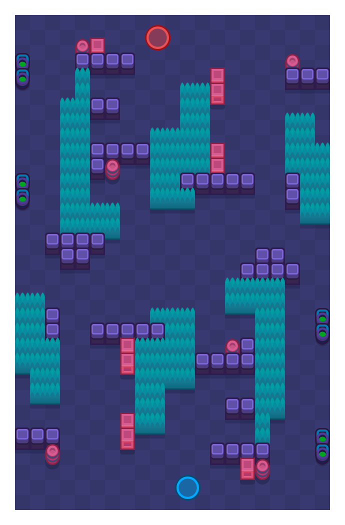 Tangled Shrubs Brawl Stars map